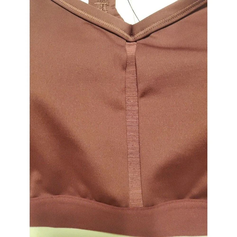 Nike CZ4456-689 Dri-Fit Activewear Women's Sports Bra, Size XXL, Maroon, Running